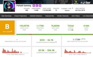 Monthly income through Pahadi Gaming channel (Image via Social Blade)